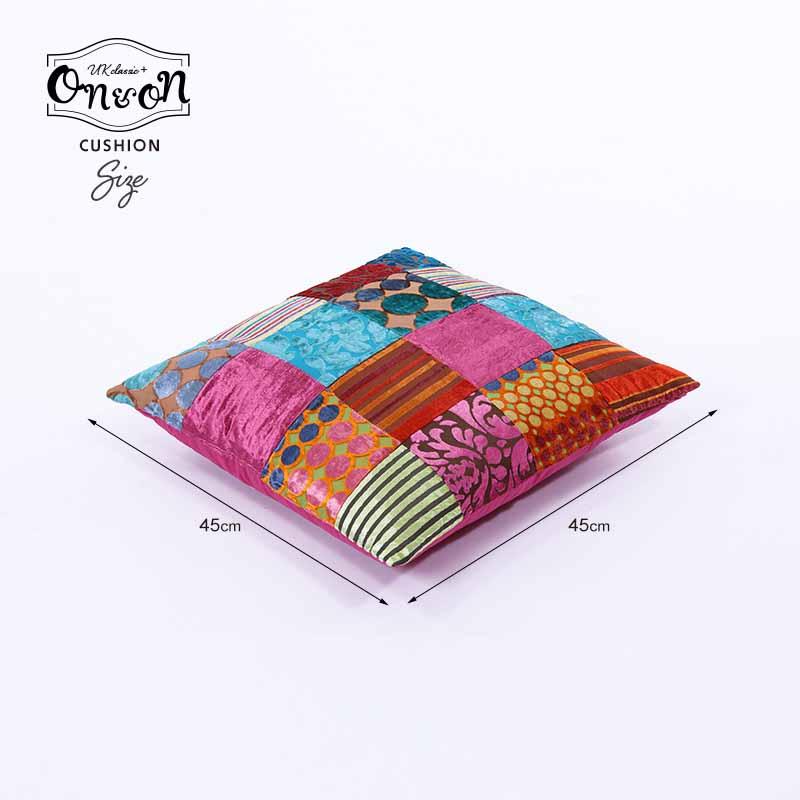 クッション おしゃれ 45×45cm角 正方形 北欧 パッチワーク 水玉 ストライプ ON＆ON DLU045ML 爆買 |  | 08