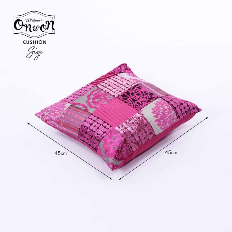 45R BADOU-R パッチワークチュニック　ピンク　シルク入り 45Rシェットランド編み柄パッチワークのチュニック: WOMEN｜45R