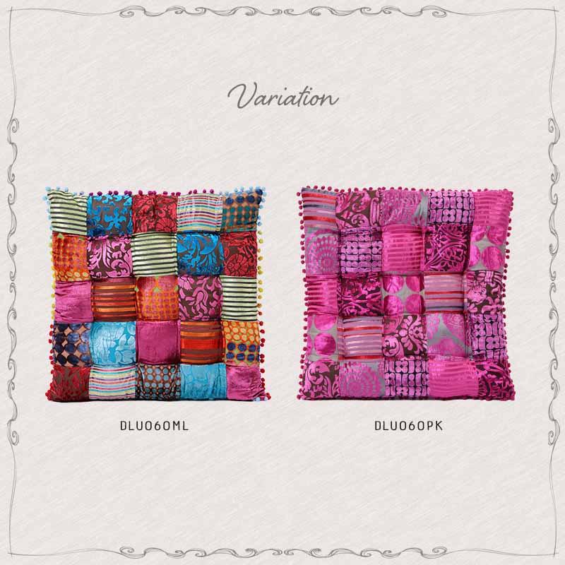 クッション 座布団タイプ 57cm角 パッチワーク モロッコ おしゃれ