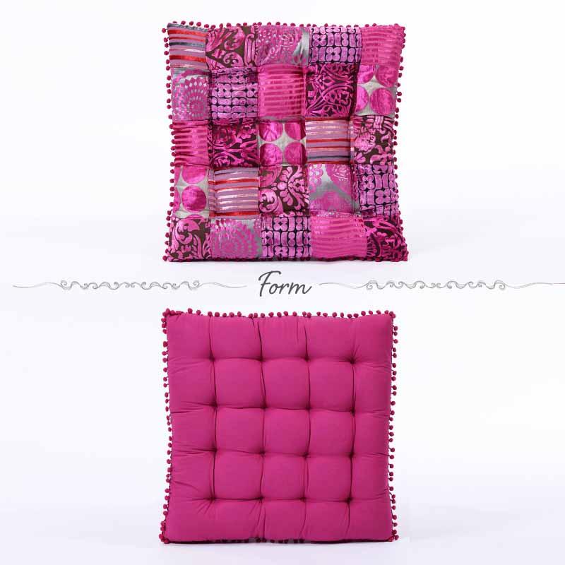 クッション 座布団タイプ 57cm角 パッチワーク モロッコ おしゃれ