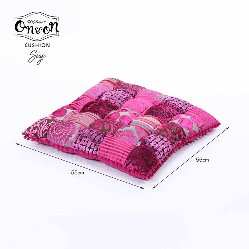 クッション 座布団タイプ 57cm角 パッチワーク モロッコ おしゃれ
