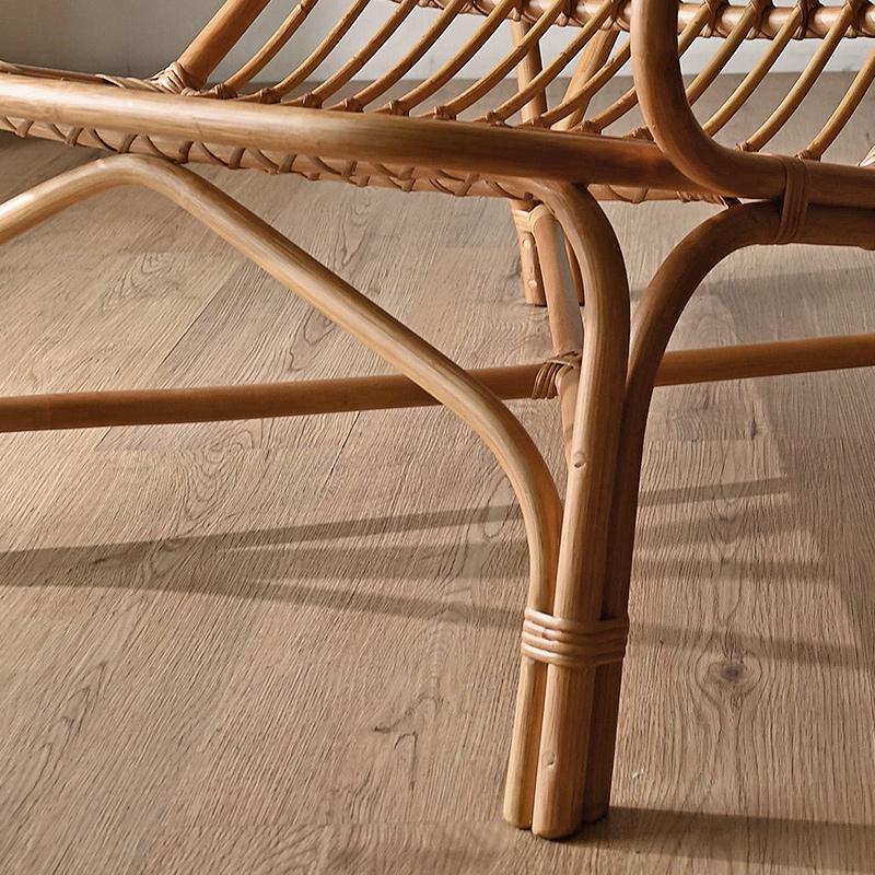 ラタンパーソナルチェア クッション付き おしゃれ 椅子 籐