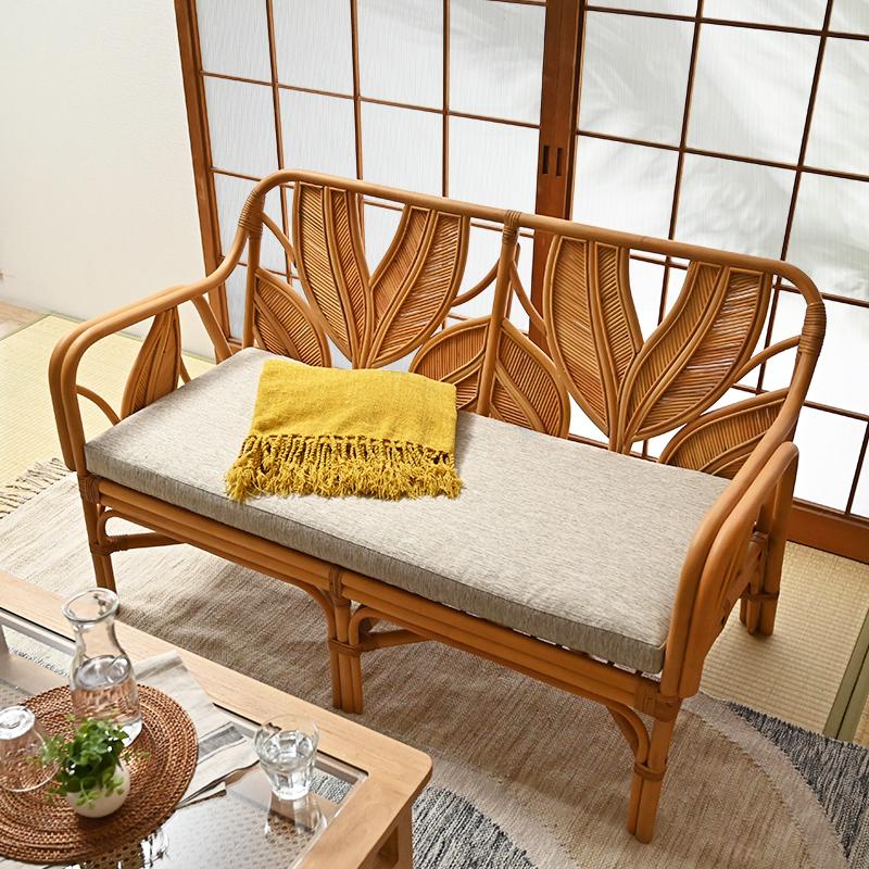 ラタンチェア 2人掛け ラタンソファ 120cm幅 二人用 ECD1492MXZ【爆買