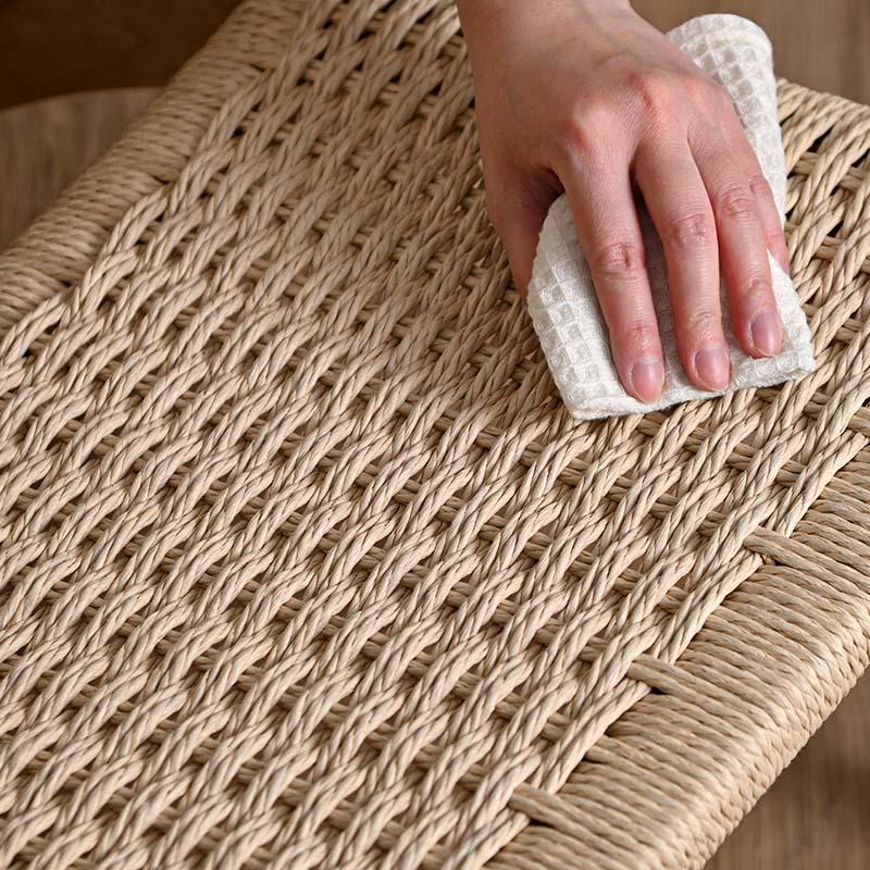 パーソナルチェア ペーパーコード 木製 無垢材 チーク ナチュラル