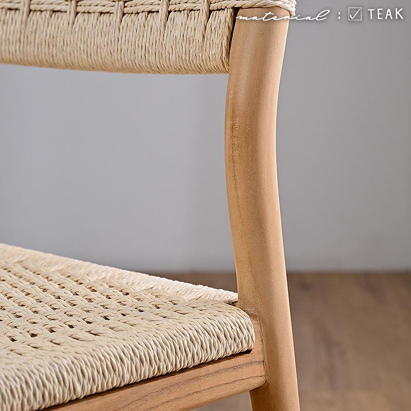 ダイニングチェア ペーパーコード 木製 無垢材 チーク デスクチェア ナチュラル アジアン 北欧 韓国インテリア ETC331RX 爆買 |  | 08