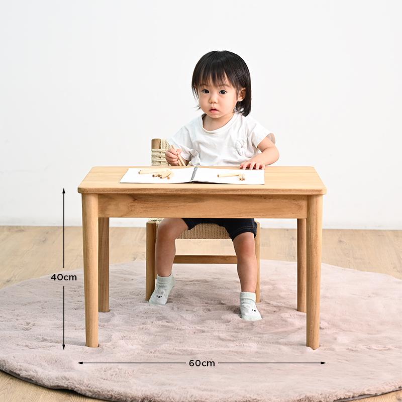 チーク キッズテーブル 単品 or 2種類から選べるチェアセット 机 椅子