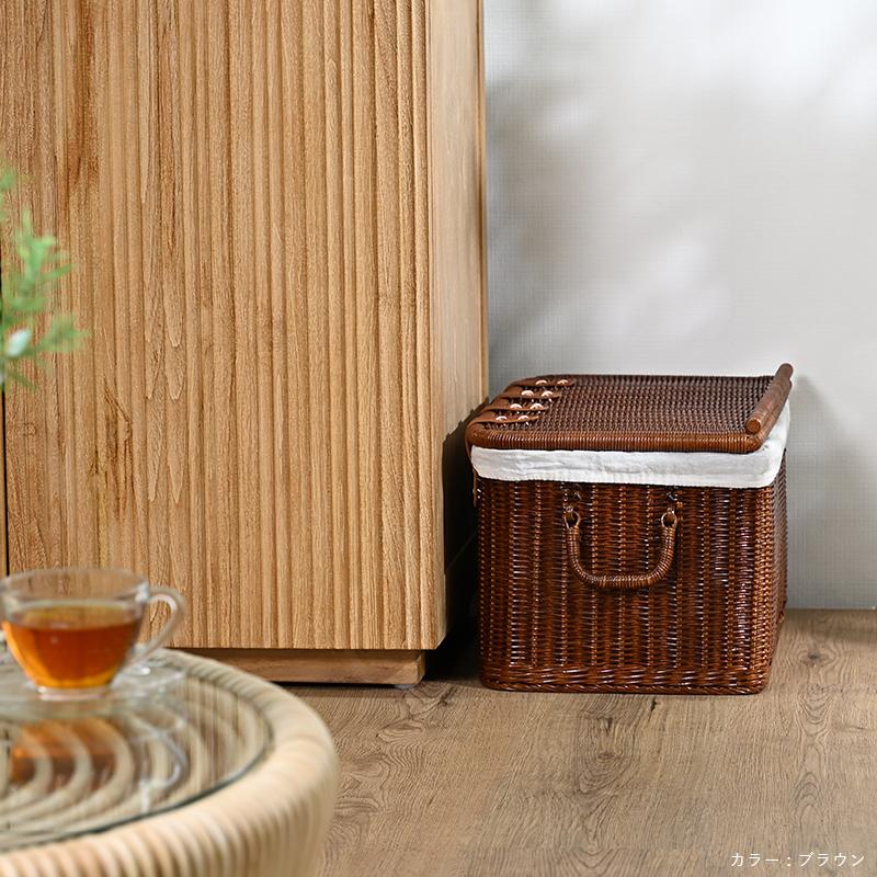 籐家具 ラタン製 収納ボックス バスケット GK520M 爆買 : ランドマーク