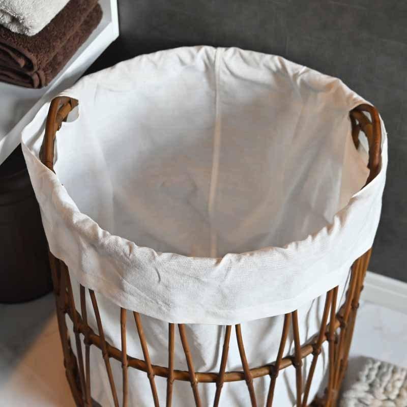 ランドリーバスケット 収納 洗濯かご ボックス バック 籐家具 ラタン