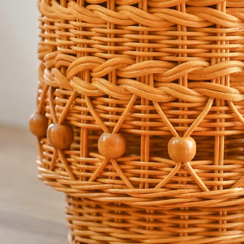 【未使用級】ラタン 収納ボックス ダスト ゴミ箱 ゴミ箱 卓上 スリム ラタン PPラタン 洗える 収納 小物収納 収納