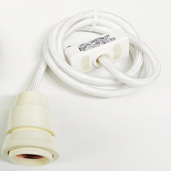 ランプシェード用コード コード長 1m 黒 口金 E26/60W 1灯式 KFK010BK