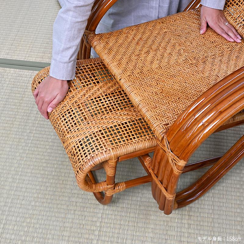 籐の椅子 リクライニングチェア 寝椅子 折りたたみ 和室 M707HR 爆買