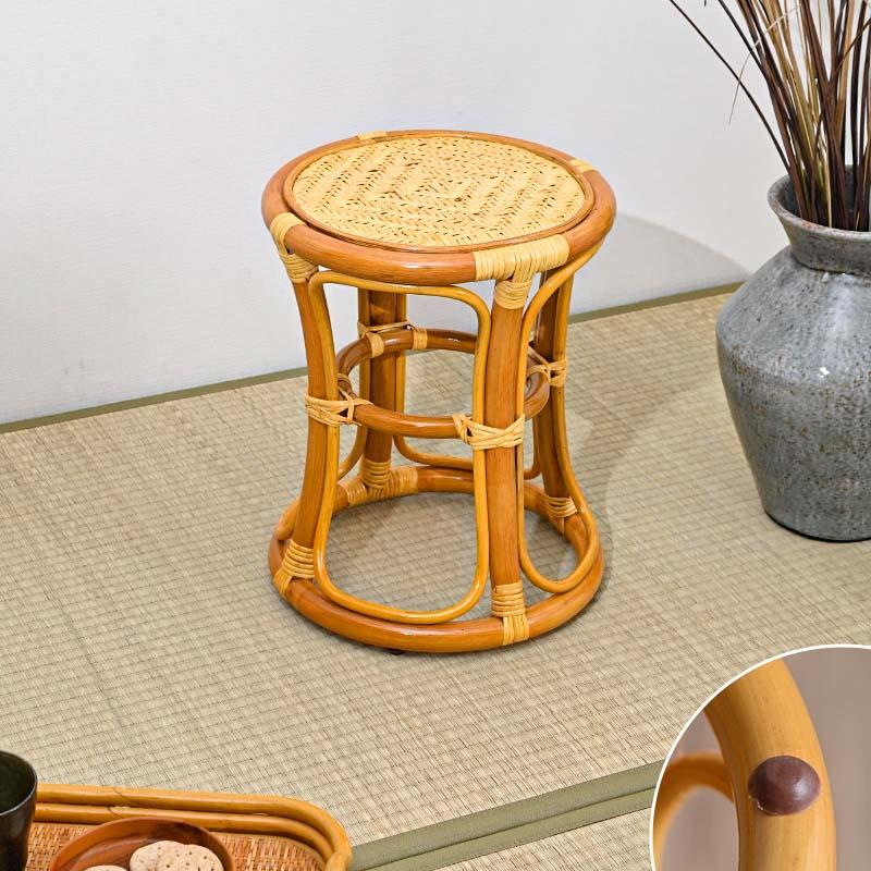 籐椅子 スツール 腰掛け 籐製 軽い 和風 和モダン 母の日 父の日 敬老