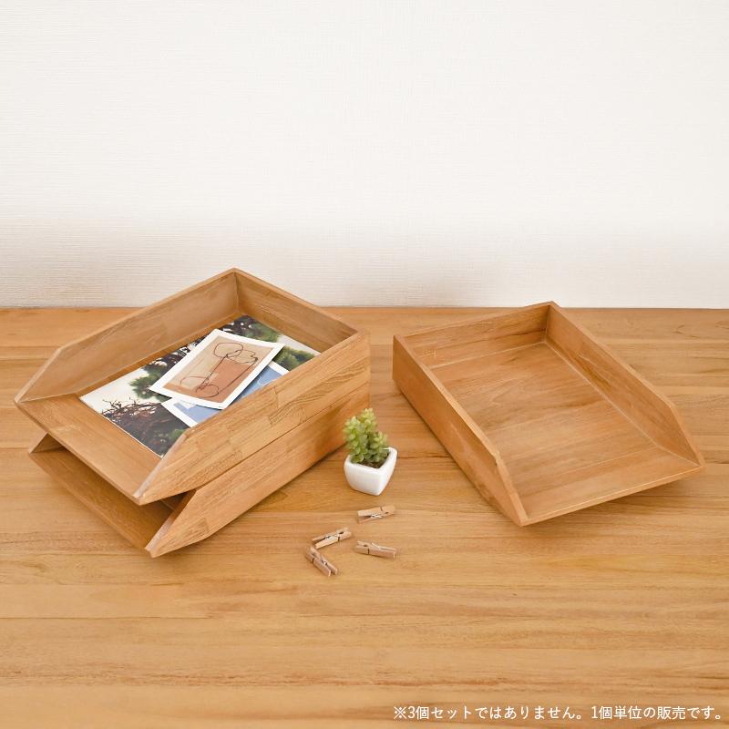 書類整理トレー 書類ケース A4サイズ 1個入り おしゃれ 木製 収納 アジアン家具 R032XP 爆買 |  | 02