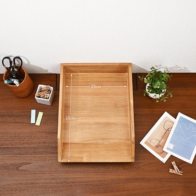 書類整理トレー 書類ケース A4サイズ 1個入り おしゃれ 木製 収納 アジアン家具 R032XP 爆買 |  | 03