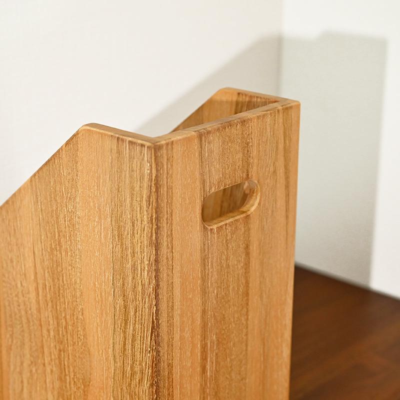 ファイルボックス おしゃれ A4 木製 チーク無垢材 ブックスタンド 収納 縦型 1個入り R033XP 爆買 |  | 05