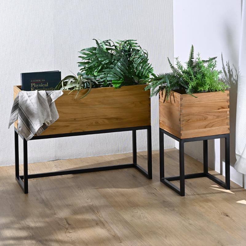 プランターボックス プランターラック 幅28cm 植木鉢棚 リビング