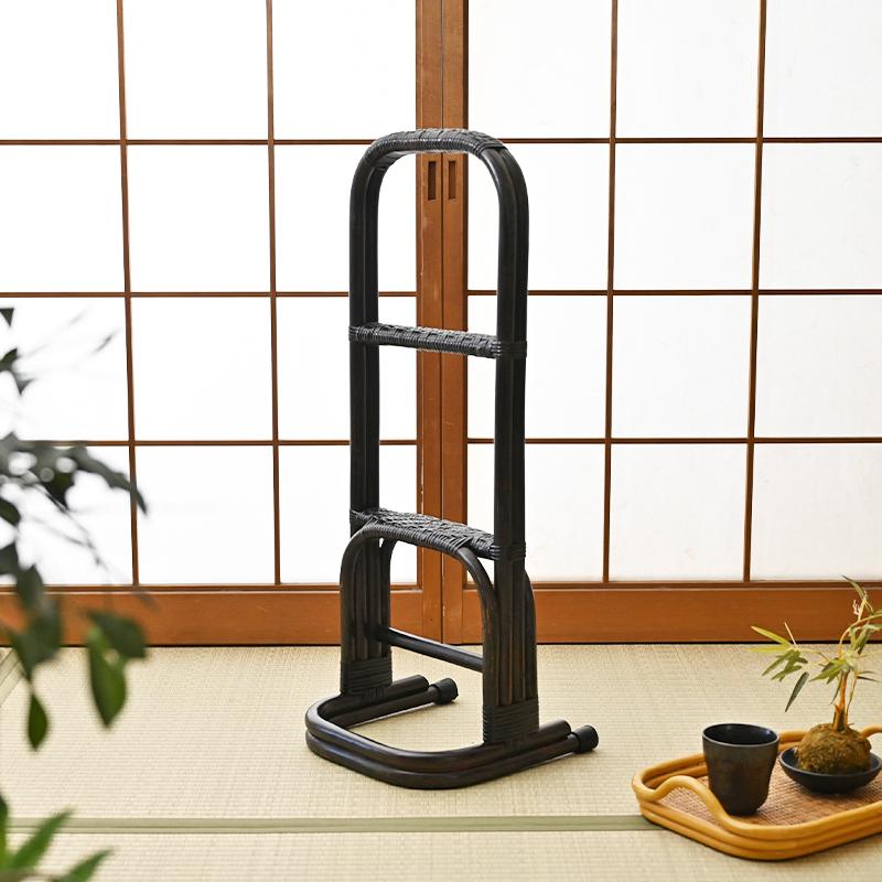 つかまり立ち ステッキ 立ち上がり補助 介護 籐 3段 母の日 父の