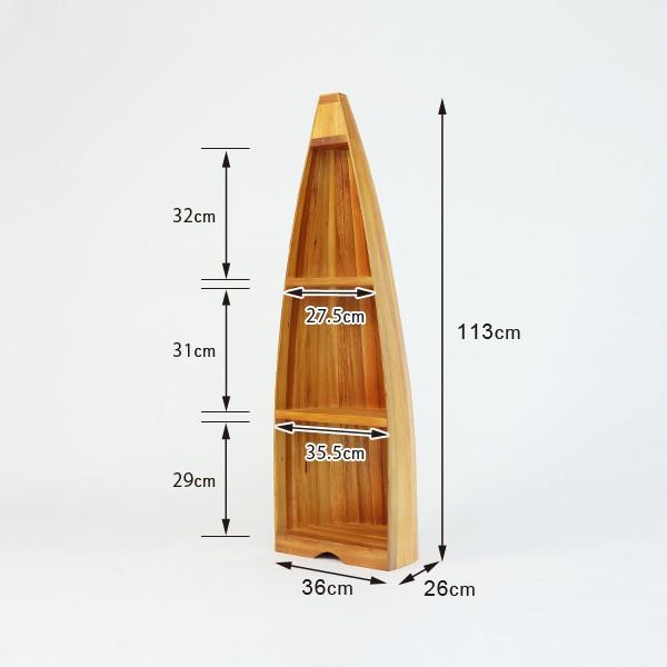 アウトレット】3段ボートラック アジアン家具 ディスプレイラック