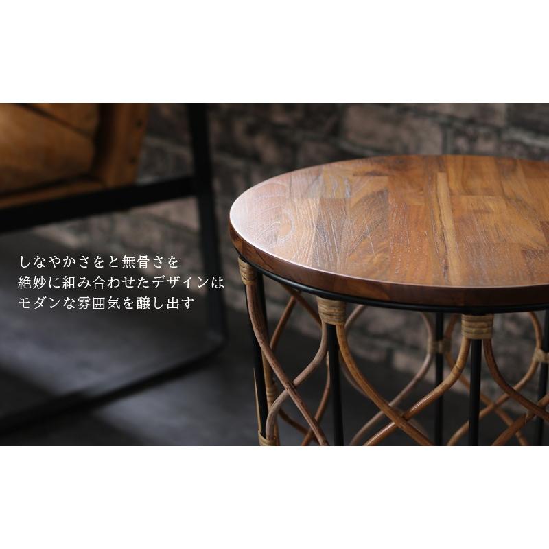 インダストリアル家具 机 サイドテーブル 木製 アイアン カフェ 北欧 RGT200DM｜landmark｜03