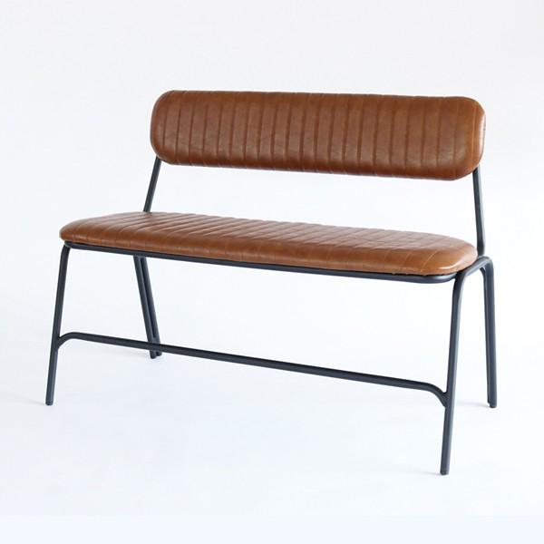 ダイニングチェア ベンチ アイアン レザー インダストリアル KLUB14