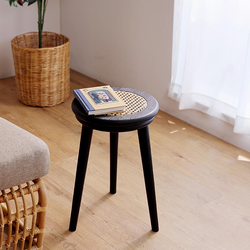 スツール 木製 チーク ラタン S088BK【爆買】 : ランドマーク - 通販