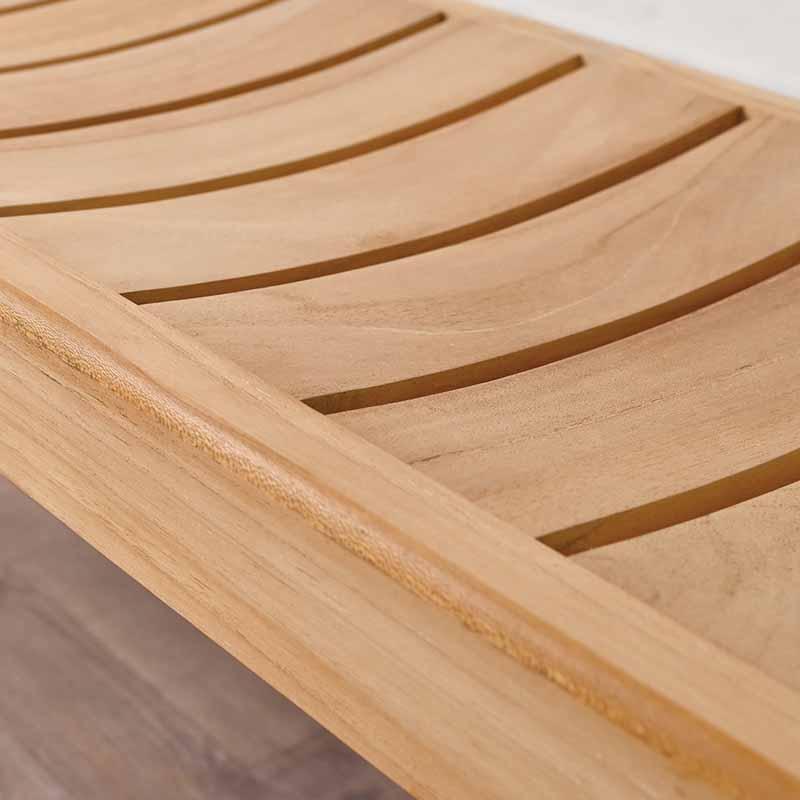 ガーデンベンチ 111cm幅 木製 チーク 無垢材 無塗装 S255XX 爆買