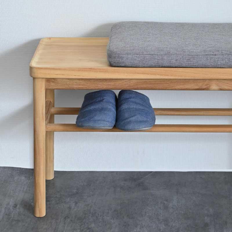 ベンチ ポールハンガー付き スツール 収納 スペース S2700RXK-H 爆買