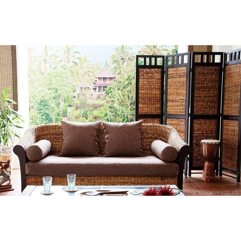 間仕切り 4連 パーテーション おしゃれ バナナリーフ アジアン S404