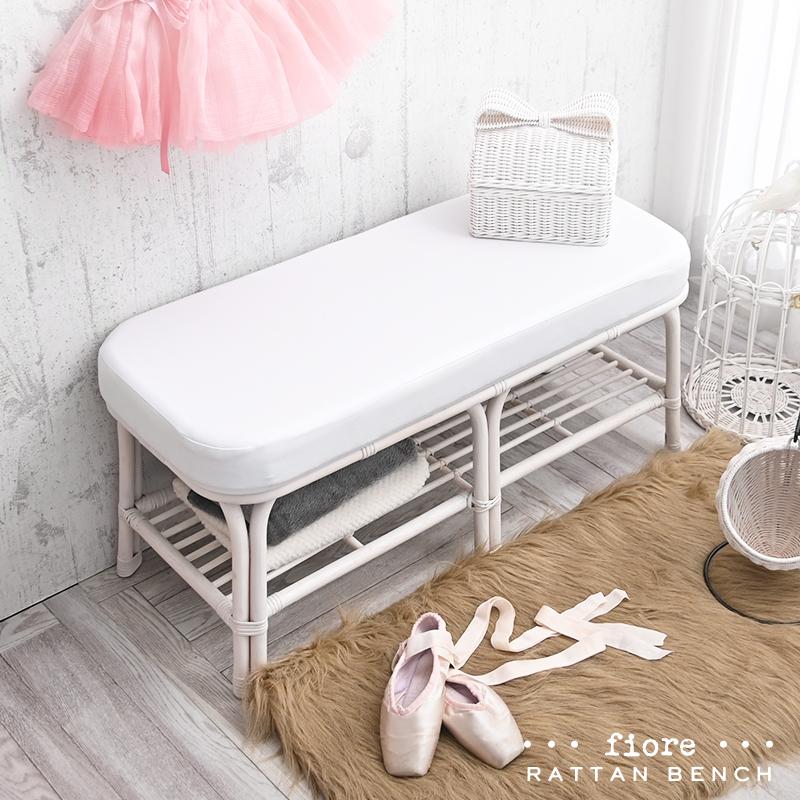 アウトレット品 アジアン家具 ラタンベンチ 80cm幅 スツール 