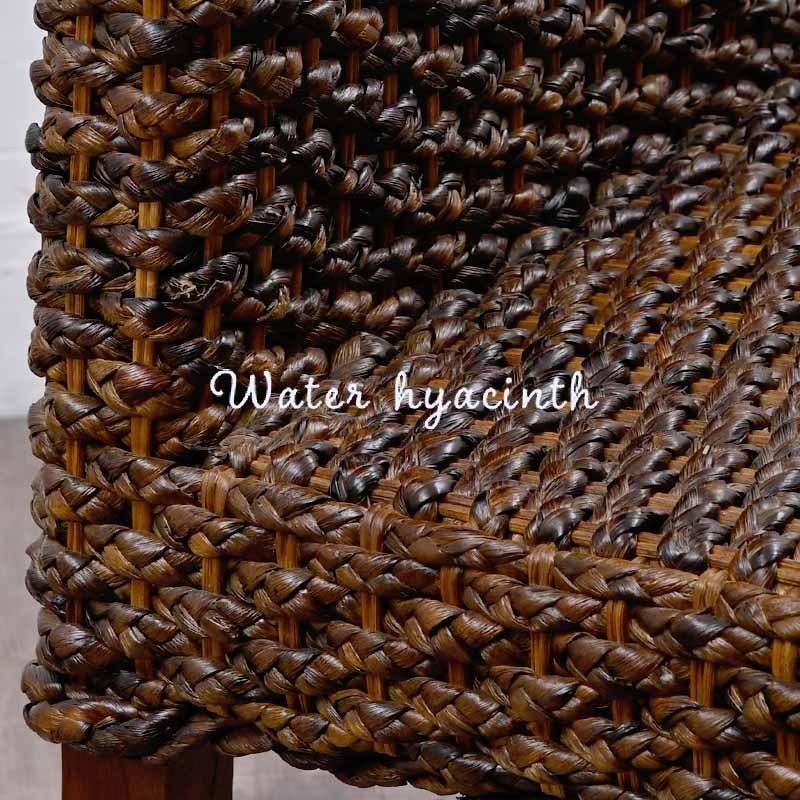 ダイニングチェア 2脚セット ウォーターヒヤシンス 木製 おしゃれ アジアン インテリア SET2-ACC350DK 爆買