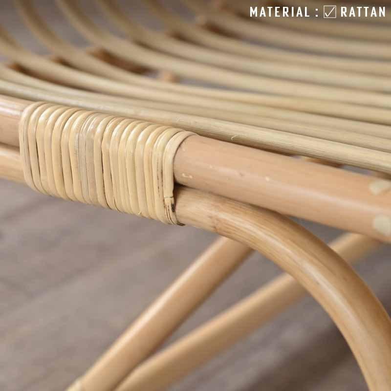 2脚セット ラタン ローチェア 1人掛け ダイニングチェア SET2-C303ND