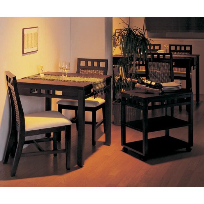2脚セット ダイニングチェア 木製 ラタン アジアン SET2-C307AT 爆買