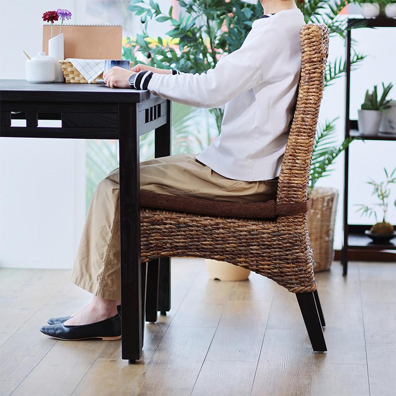 ダイニングチェア 2脚セット 椅子 おしゃれ ハイバック アジアン SET2