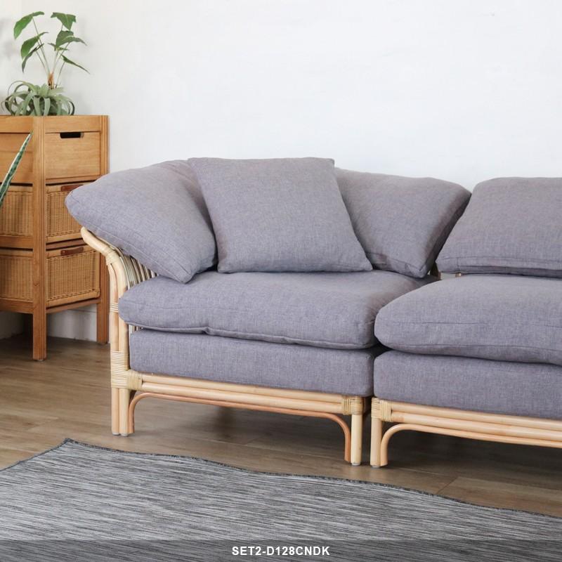 ラタンソファー　ラタン　ソファー　2人がけソファー　籐ソファー 楽天市場】2人掛けソファ ラタン 座面高40cm クッション付