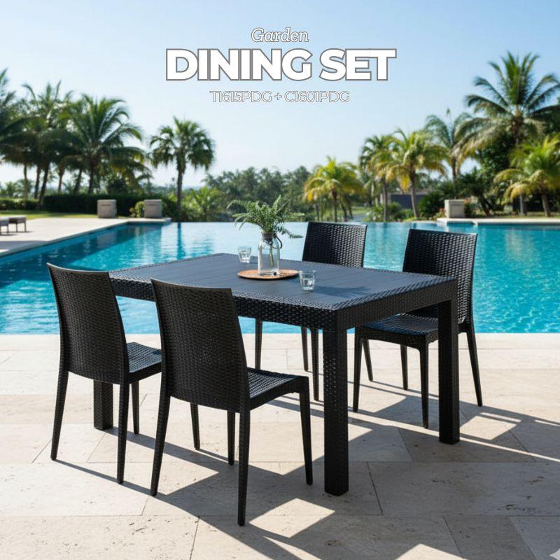 ガーデンダイニング5点セット ベランダ ガーデン 屋外 アウトドア