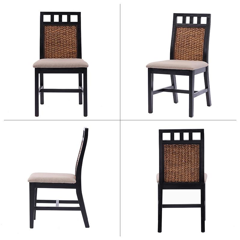 アジアン家具 ダイニングテーブルセット 2人用 3点セット 76cm角