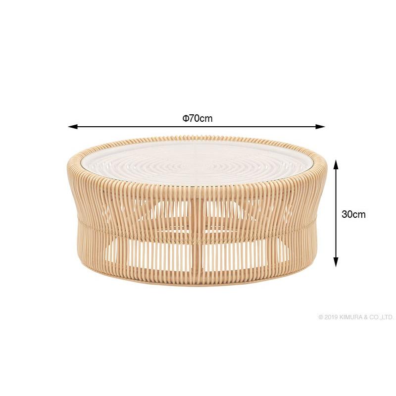 ラタン　ガラスローテーブル◎T280ND ローテーブル 座卓 おしゃれ ガラス ラタン 北欧 T280ND【爆買