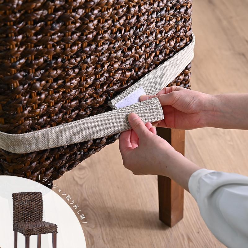 アジアン家具 ダイニング3点セット 2人用 テーブル80cm角 T310K350D2