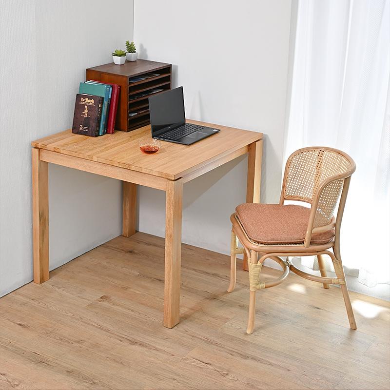 アジアン家具 ダイニング3点セット 2人用 テーブル80cm角 T310X380