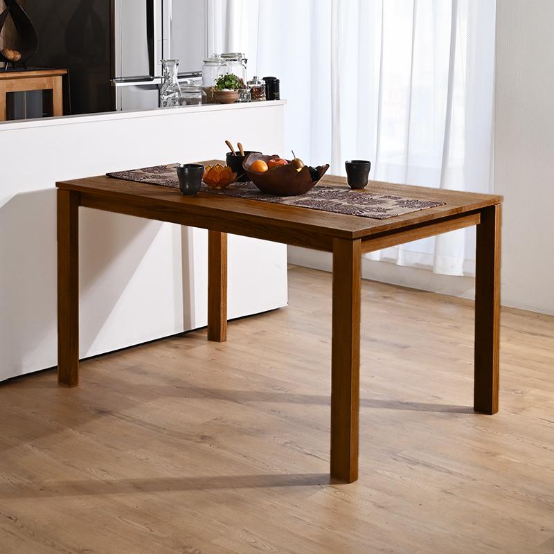 アジアン家具 ダイニング5点セット 4人用 チークテーブル130cm ラタン