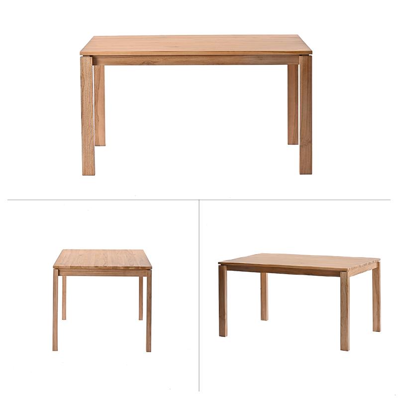 アジアン家具 ダイニング5点セット 4人用 テーブル130cm角 T313X360K4