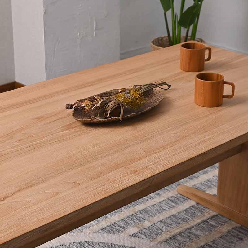 アジアン家具 ダイニングテーブル 140cm幅 ローダイニング 高さ