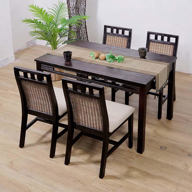 4人掛けダイニングテーブルセット 大塚家具 椅子4脚 木目 食卓セット