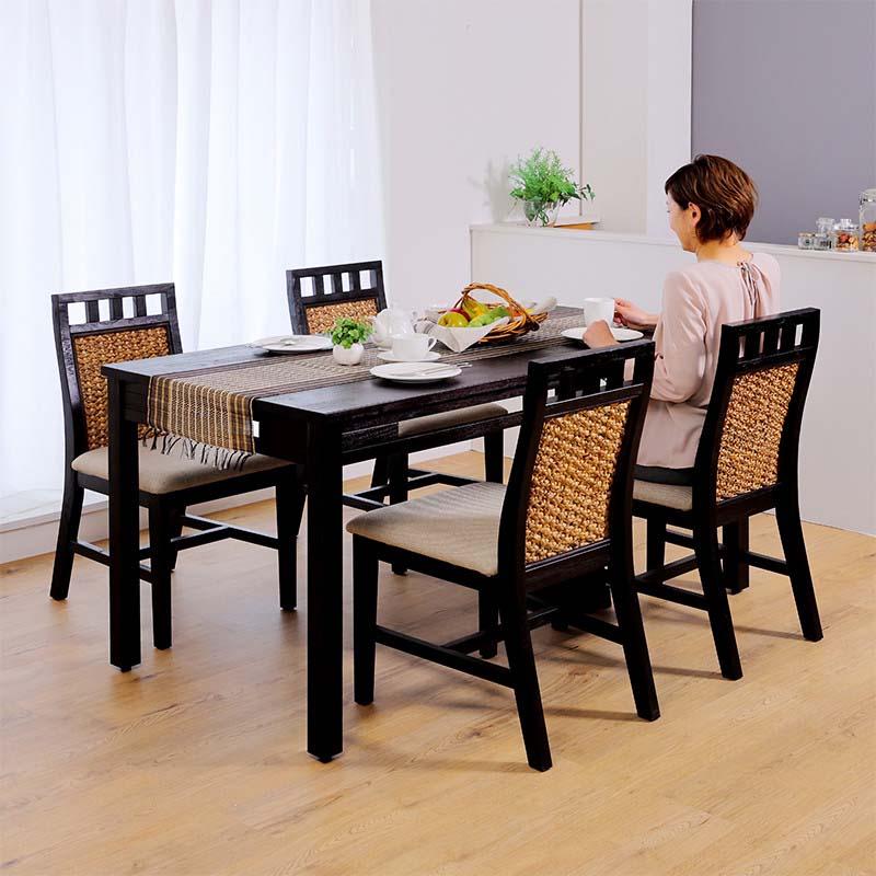 アジアン家具 ダイニングテーブルセット 4人用 5点セット 150cm アジアン家具 ダイニングテーブルセット 4人用 5点セット 150cm