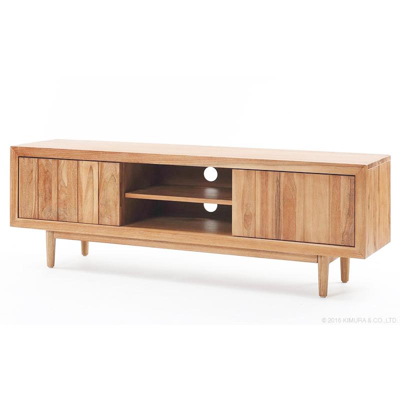 テレビ台 テレビボード 150cm幅 おしゃれ 扉収納 木製 チーク無垢