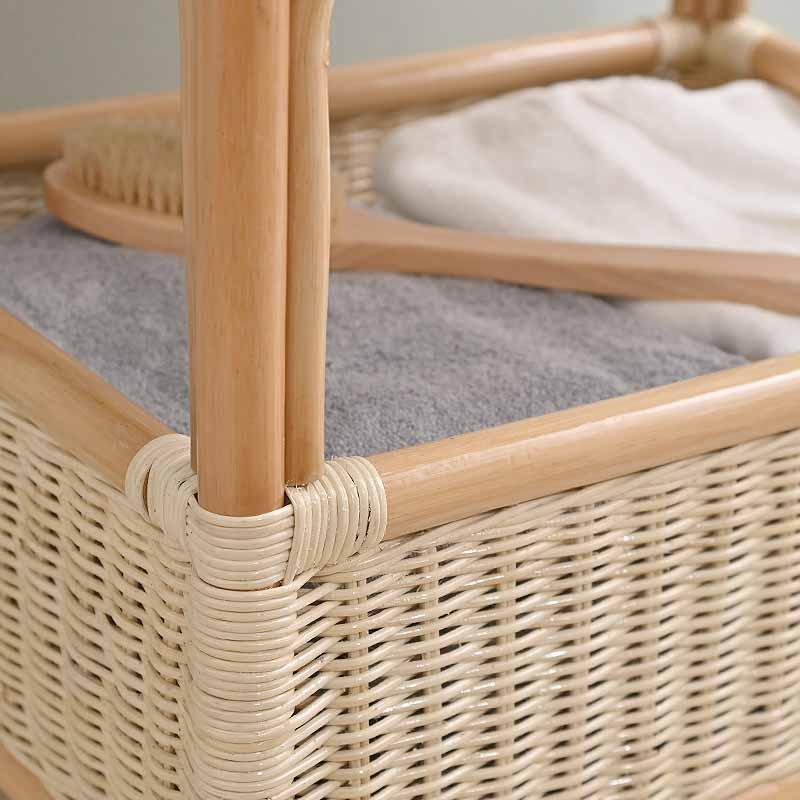 アジアン家具 2段 ランドリーラックラタン チェスト ランドリー Y602N