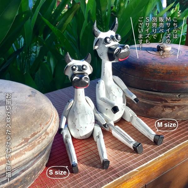 アジアン雑貨 バリ ウシ オブジェ 置物 インテリア おしゃれ 木製