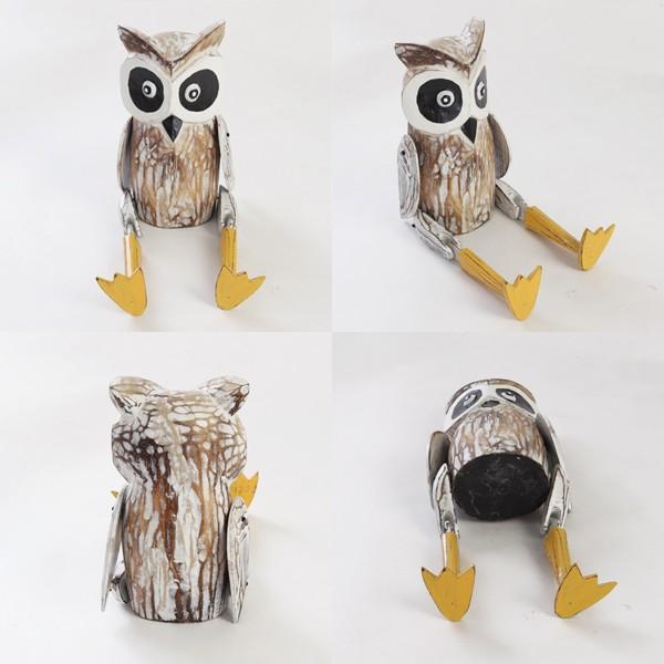アジアン雑貨 バリ フクロウ オブジェ 置物 インテリア おしゃれ 木製