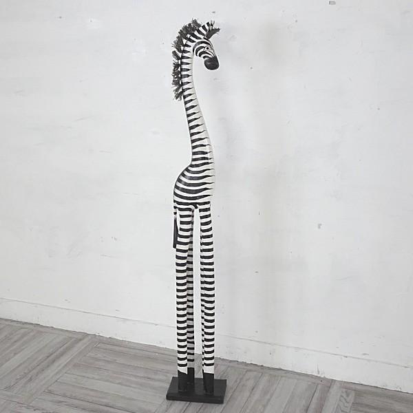 シマウマ 置物 オブジェ アジアン 雑貨 バリ 木製 インテリア 1