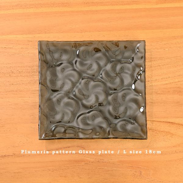 アウトレット アジアン雑貨  プルメリア フランジパニ ガラスプレート キャンドルプレート Lサイズ Z130206H 爆買 |  | 07